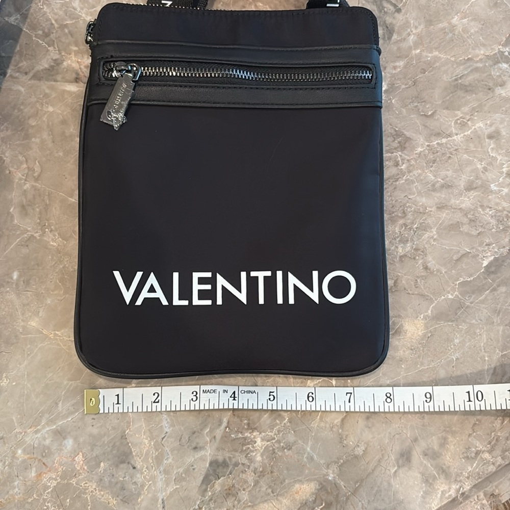 NWT Valentino Black Bag with Logo Strap - Picture 7 of 10